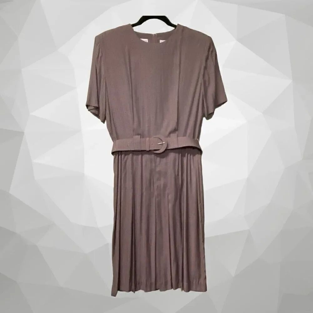 Vintage Karin Stevens Box Pleat Dress 10